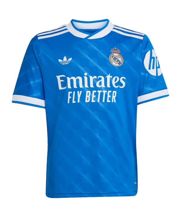 adidas real madrid 3. trøje 20252026 børn blå