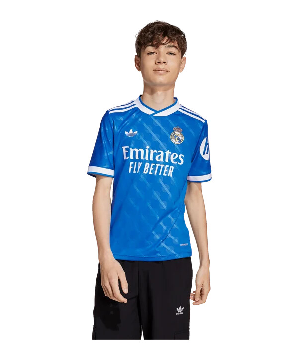 adidas real madrid 3. trøje 20252026 børn blå
