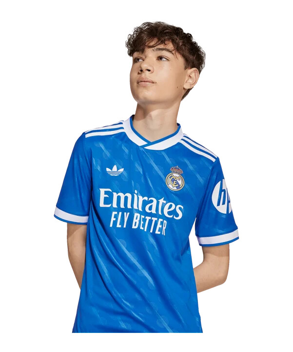 adidas real madrid 3. trøje 20252026 børn blå