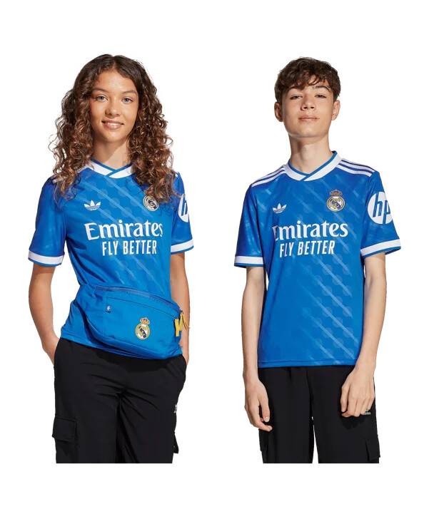 adidas real madrid 3. trøje 20252026 børn blå