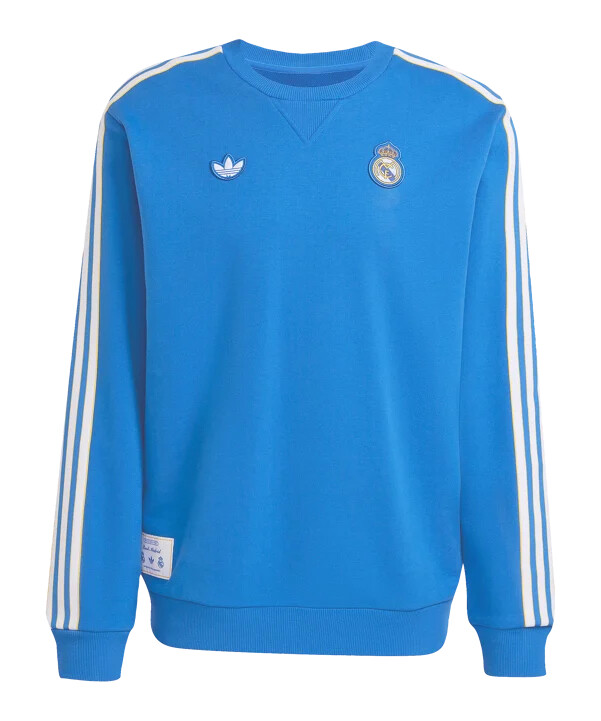 adidas real madrid icon sweatshirt blå