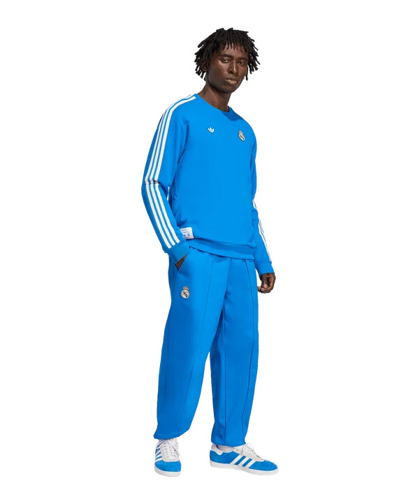 adidas real madrid icon sweatshirt blå