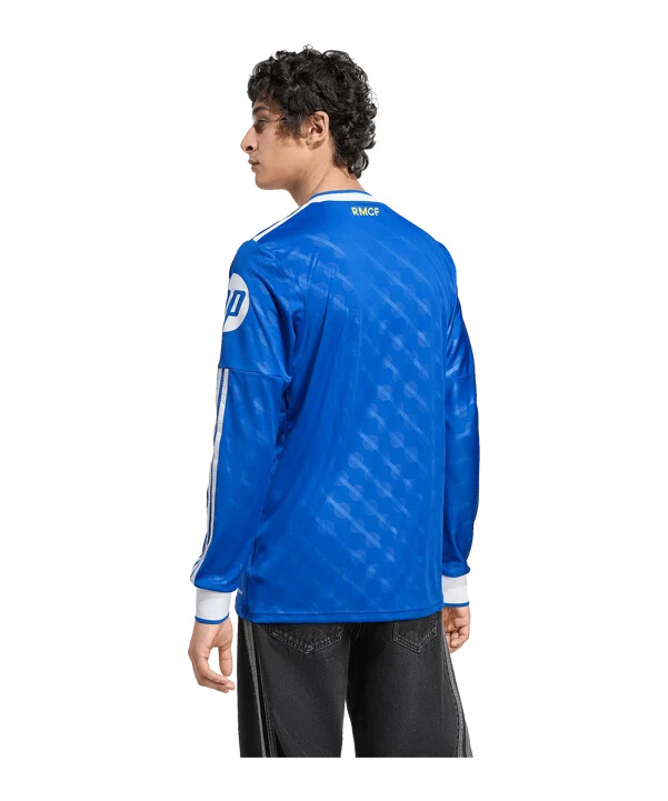 adidas real madrid langærmet trøje 3. klasse 20252026 blå
