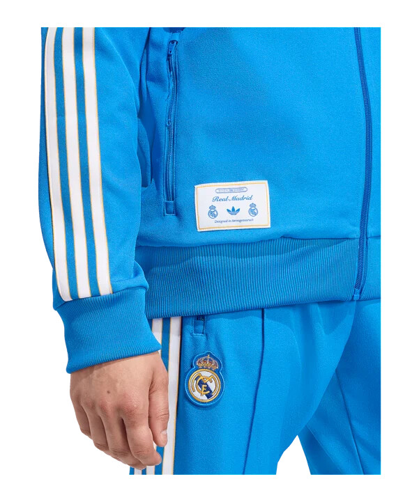 adidas real madrid icon træningstrøje blå