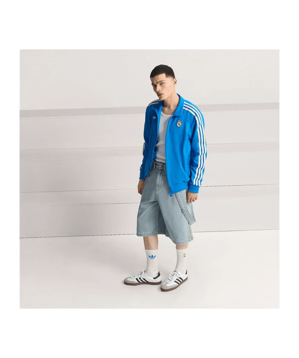 adidas real madrid icon træningstrøje blå