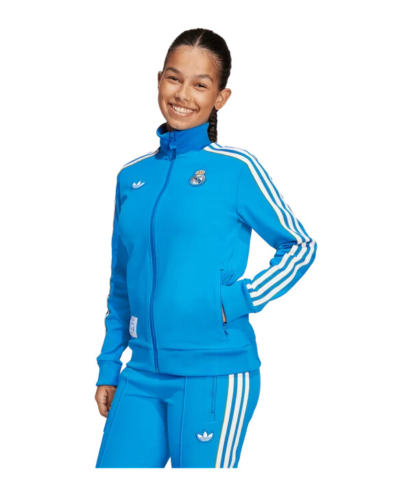 adidas real madrid icon træningstrøje børn blå
