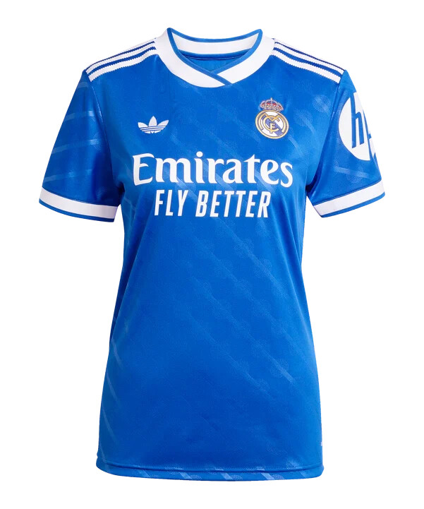 adidas real madrid 3. trøje 20252026 dame blå