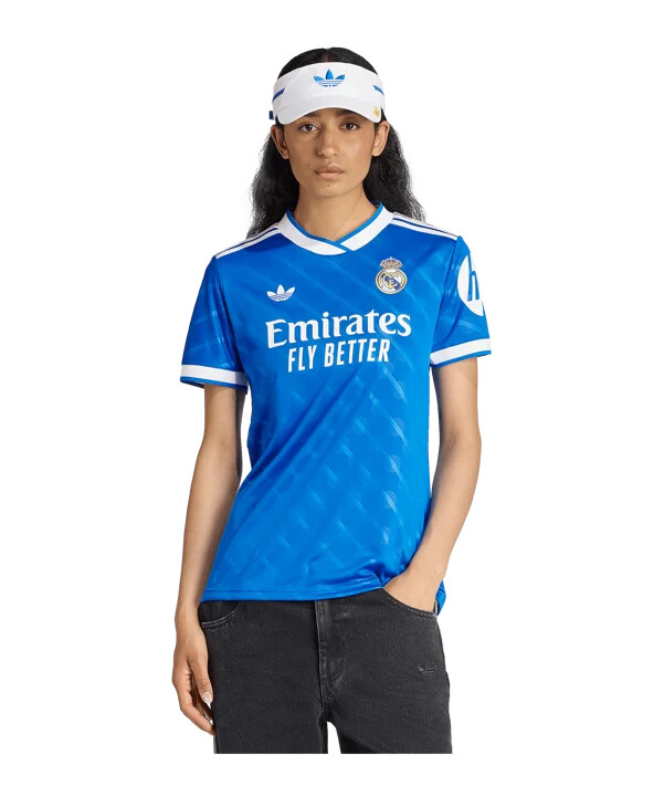 adidas real madrid 3. trøje 20252026 dame blå