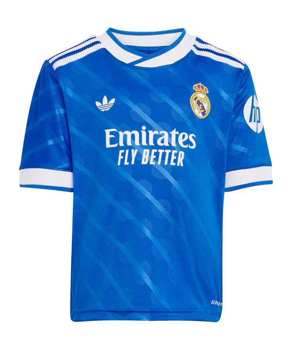 adidas real madrid trikot sæt 3. 20252026 kids blau