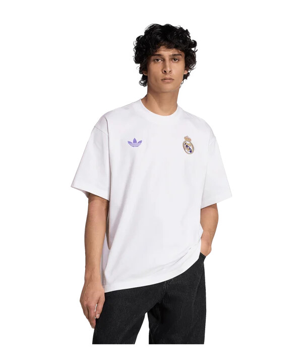 adidas real madrid lfstlr t-shirt hvid