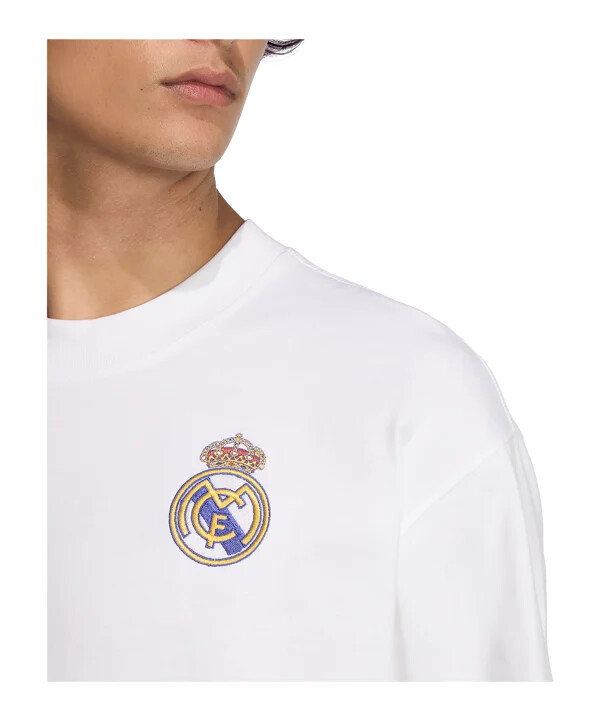 adidas real madrid lfstlr t-shirt hvid