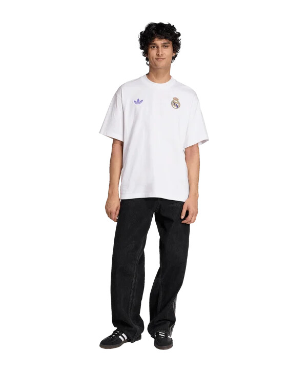 adidas real madrid lfstlr t-shirt hvid