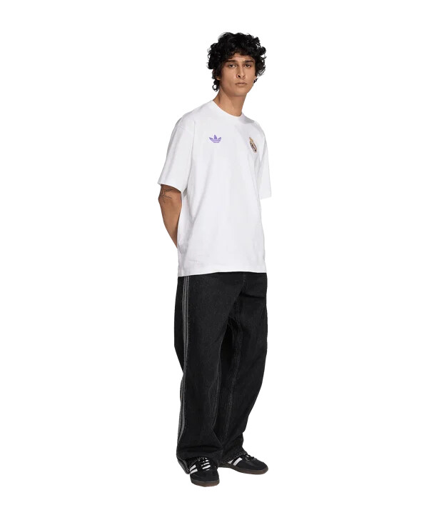adidas real madrid lfstlr t-shirt hvid