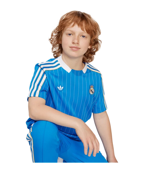 adidas real madrid icon trøje børn blå