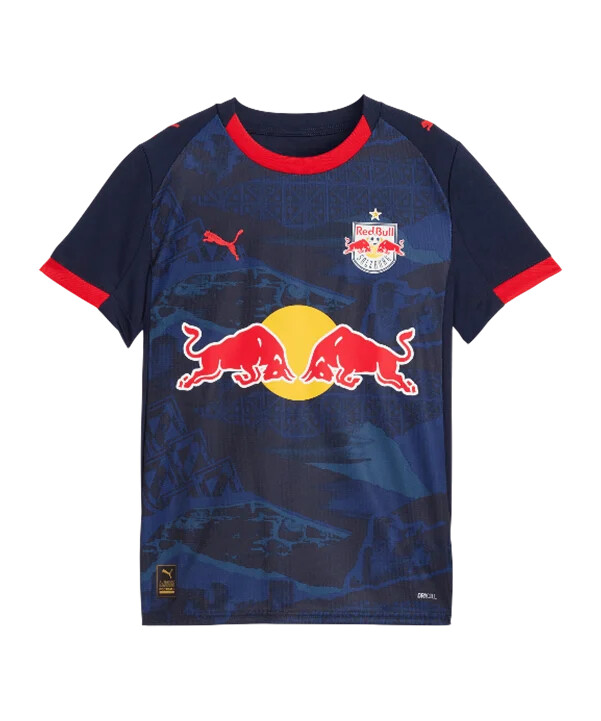 puma red bull salzburg replica udebanetrøje 20252026 børn blå f02