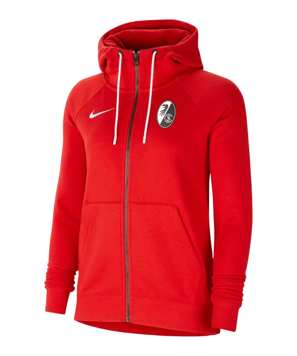nike sc freiburg sweatjakke dame rød f657