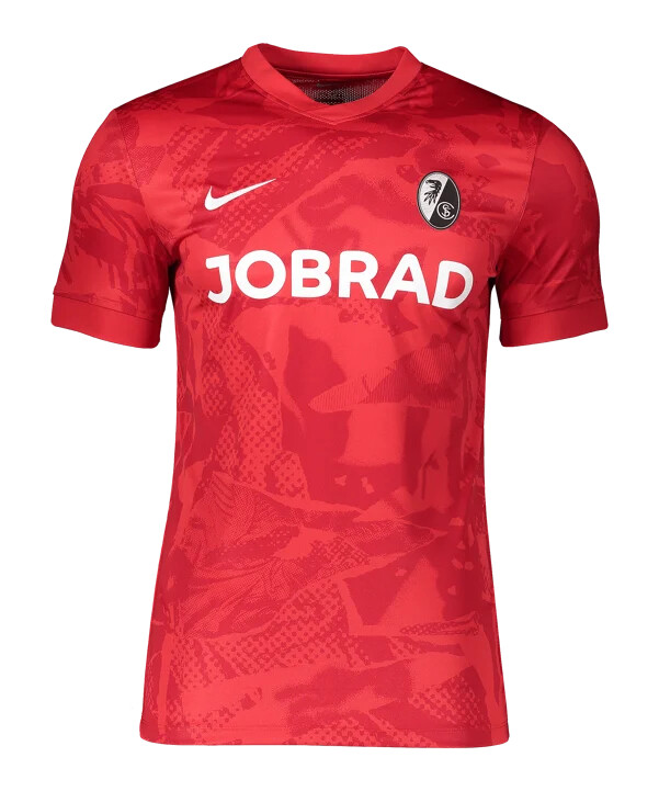 nike sc freiburg prematch t-shirt 20252026 rød f657