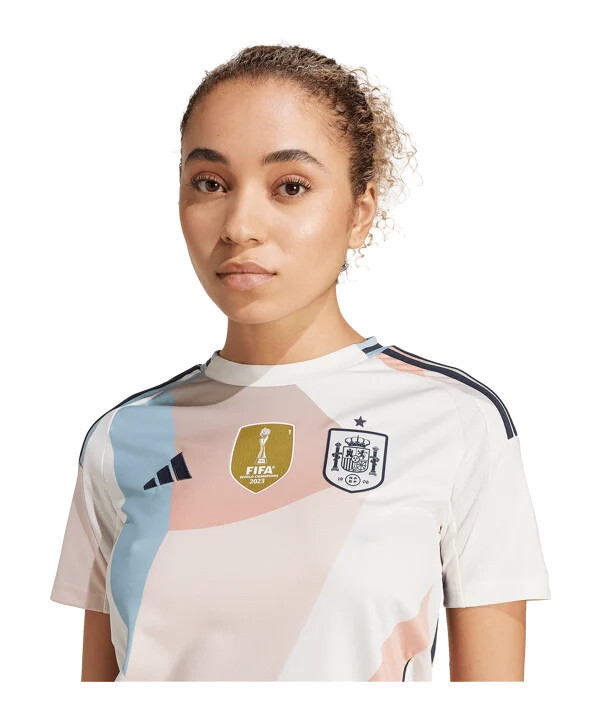 adidas spanien udebanetrøje em 2025 dame hvid