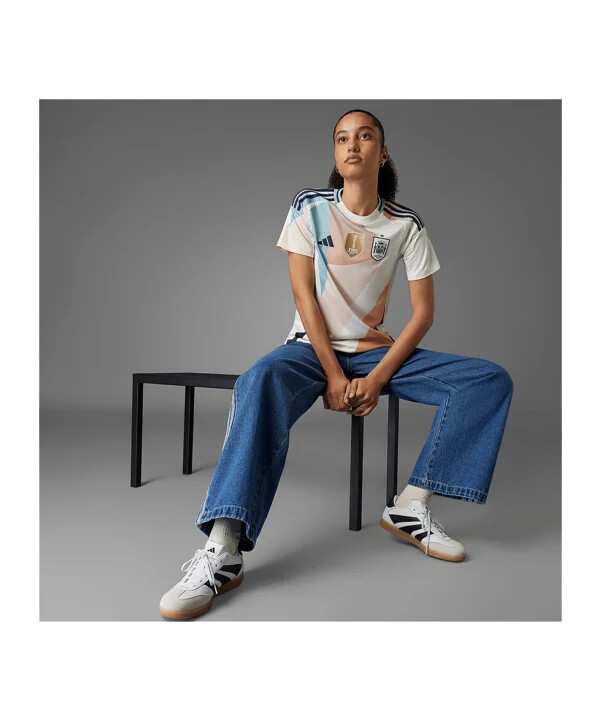 adidas spanien udebanetrøje em 2025 dame hvid