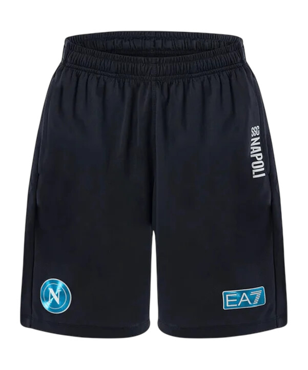 ea7 ssc napoli træningsshorts 20252026 sort