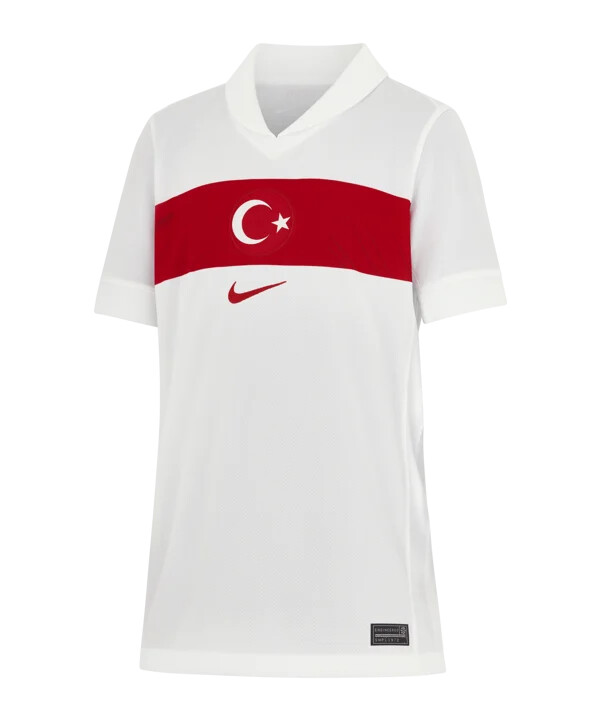 nike türkiye hjemmebanetrøje em 2024 børn hvid rød rød f100