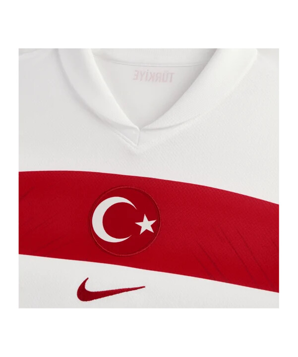 nike türkiye hjemmebanetrøje em 2024 børn hvid rød rød f100