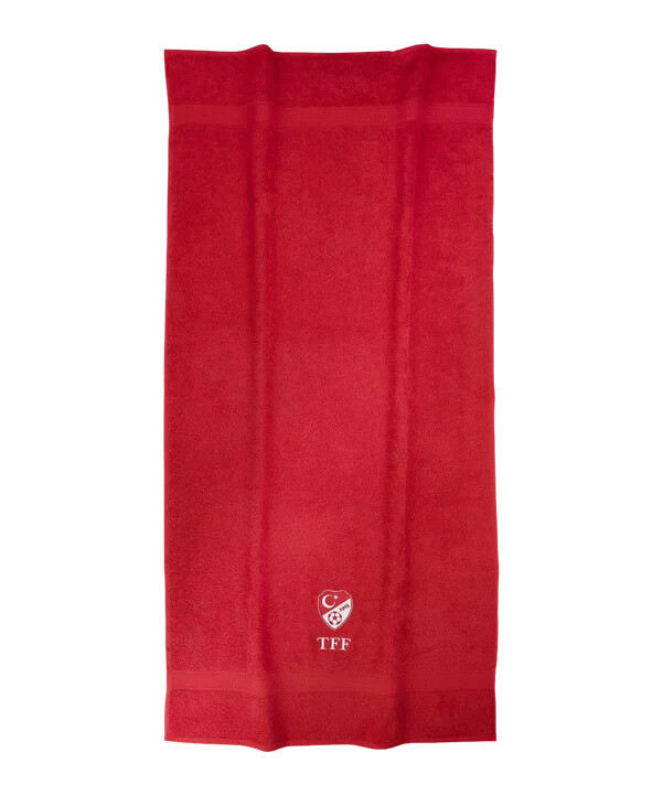 tff türkiye håndklæde 70x140cm euro 2024 rød