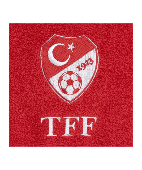 tff türkiye håndklæde 70x140cm euro 2024 rød