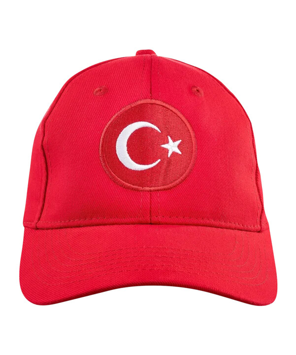 tff türkiye logo cap em 2024 børn rød