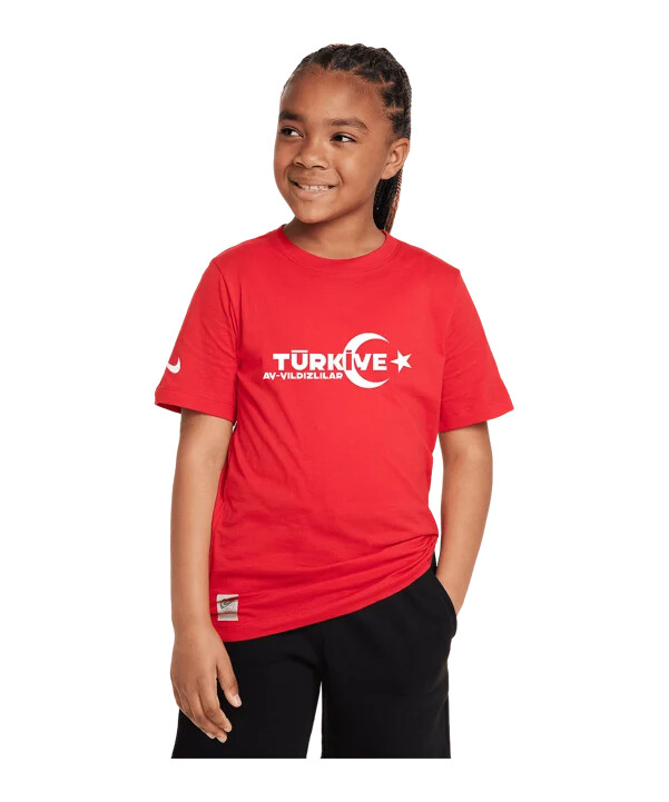 nike tff t-shirt ec 2024 børn rød