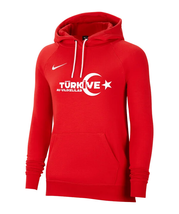 nike tff hoodie ec 2024 dame rød