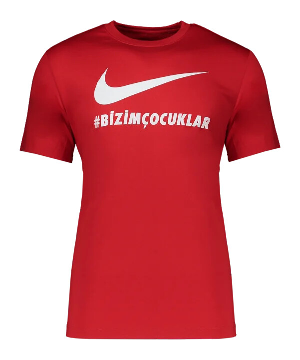 nike tff swoosh t-shirt em 2024 rød f657
