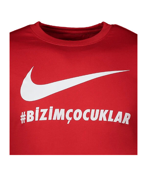 nike tff swoosh t-shirt em 2024 rød f657