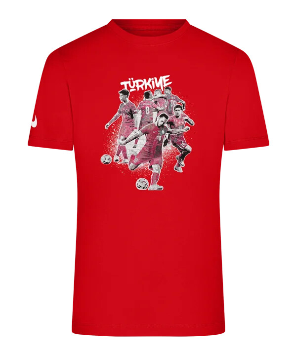 nike tyrkiet tff team proud t-shirt børn rød f657