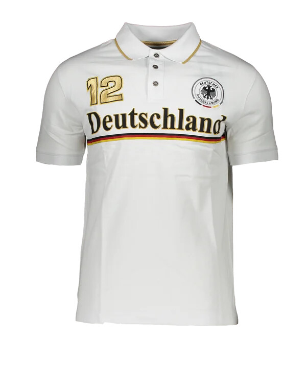 dfb tyskland fanklub poloshirt hvid