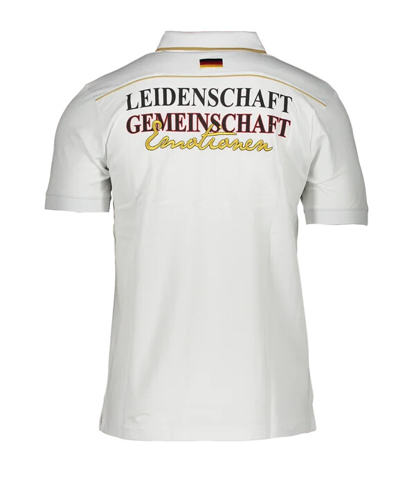 dfb tyskland fanklub poloshirt hvid