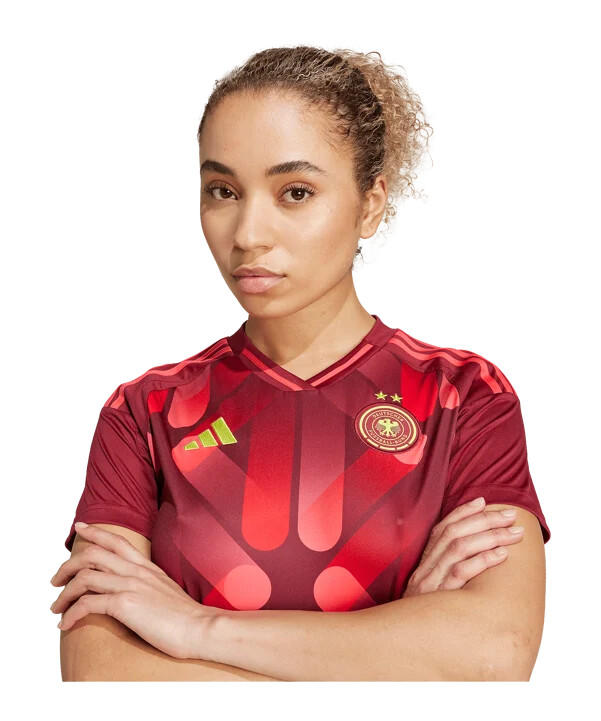 adidas tyskland dfb tyskland em 2025 udebanetrøje em 2025 dame rød