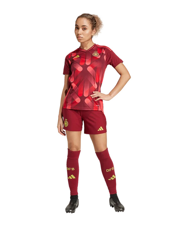 adidas tyskland dfb tyskland em 2025 udebanetrøje em 2025 dame rød