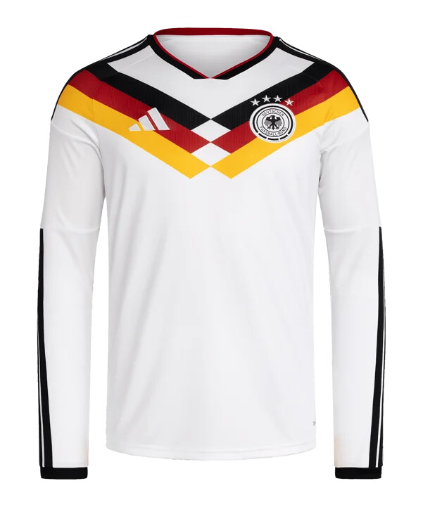 adidas dfb tyskland langærmet hjemmebanetrøje vm 2026 hvid