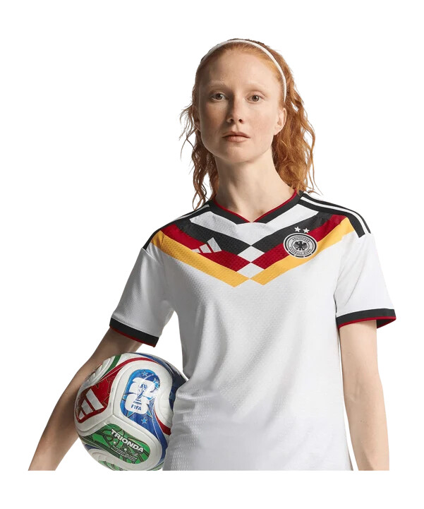 adidas dfb tyskland autentisk hjemmebanetrøje vm 2026 dame 2 stjerner hvid