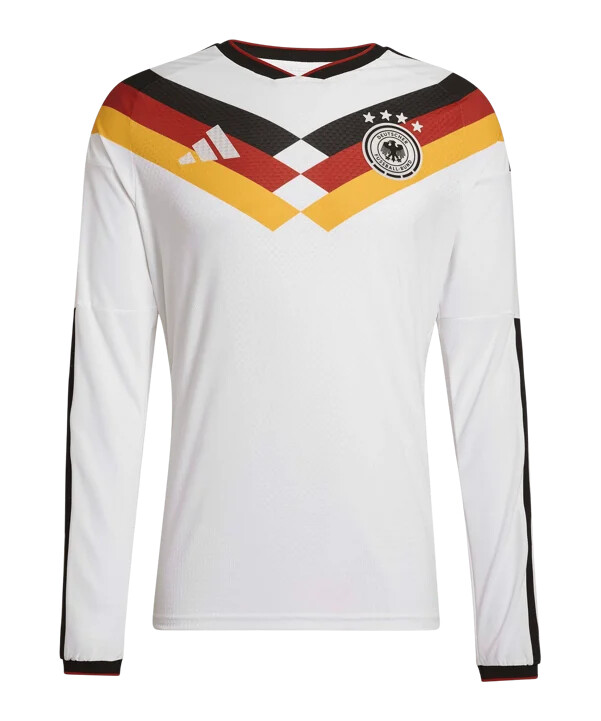 adidas dfb tyskland autentisk langærmet hjemmebanetrøje vm 2026 hvid