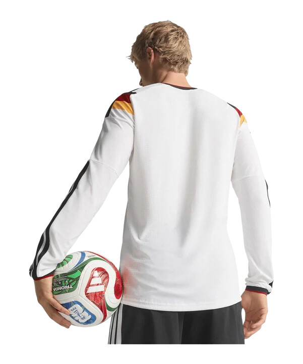 adidas dfb tyskland autentisk langærmet hjemmebanetrøje vm 2026 hvid