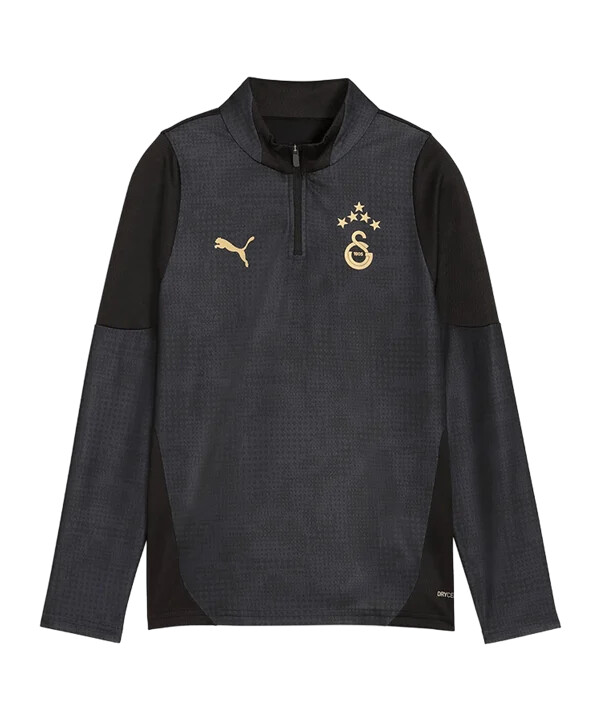 puma galatasaray istanbul træningstrøje med 14 lynlås børn sort f10