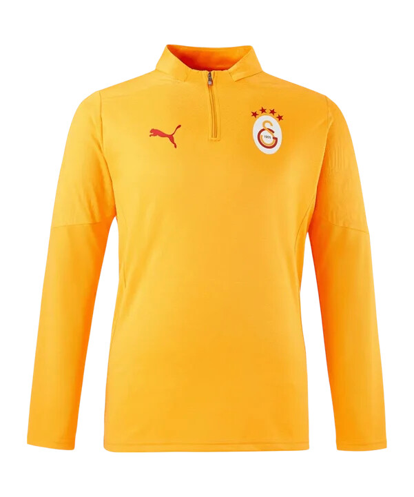 puma galatasaray istanbul 14 træningssweatshirt med lynlås gul f202