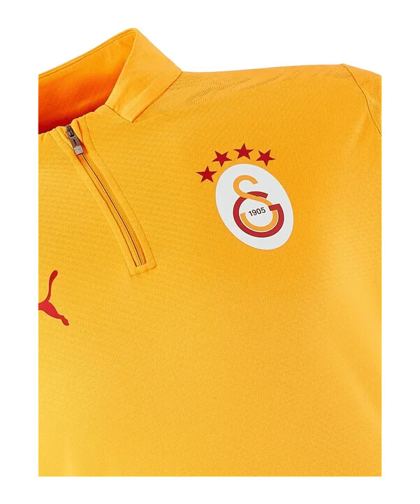 puma galatasaray istanbul 14 træningssweatshirt med lynlås gul f202
