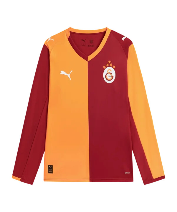 puma galatasaray istanbul hjemme trøje langærmet 20252026 rød f01