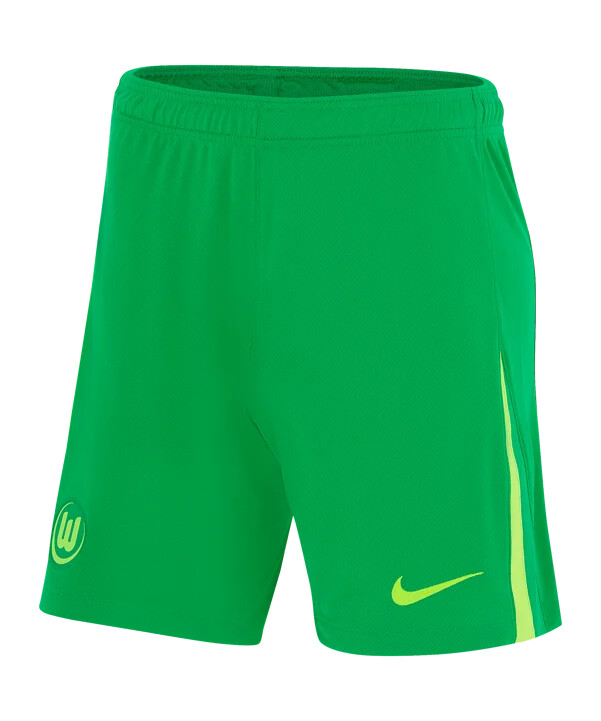 nike vfl wolfsburg shorts hjemme ude 202425 grøn hvid grøn f310