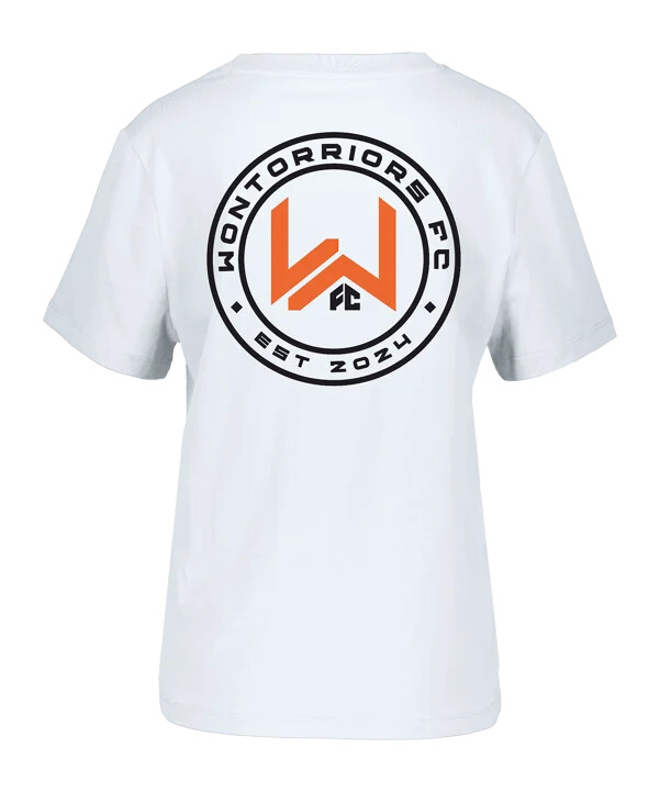 wontorriors fc fan t-shirt dame hvid fc001